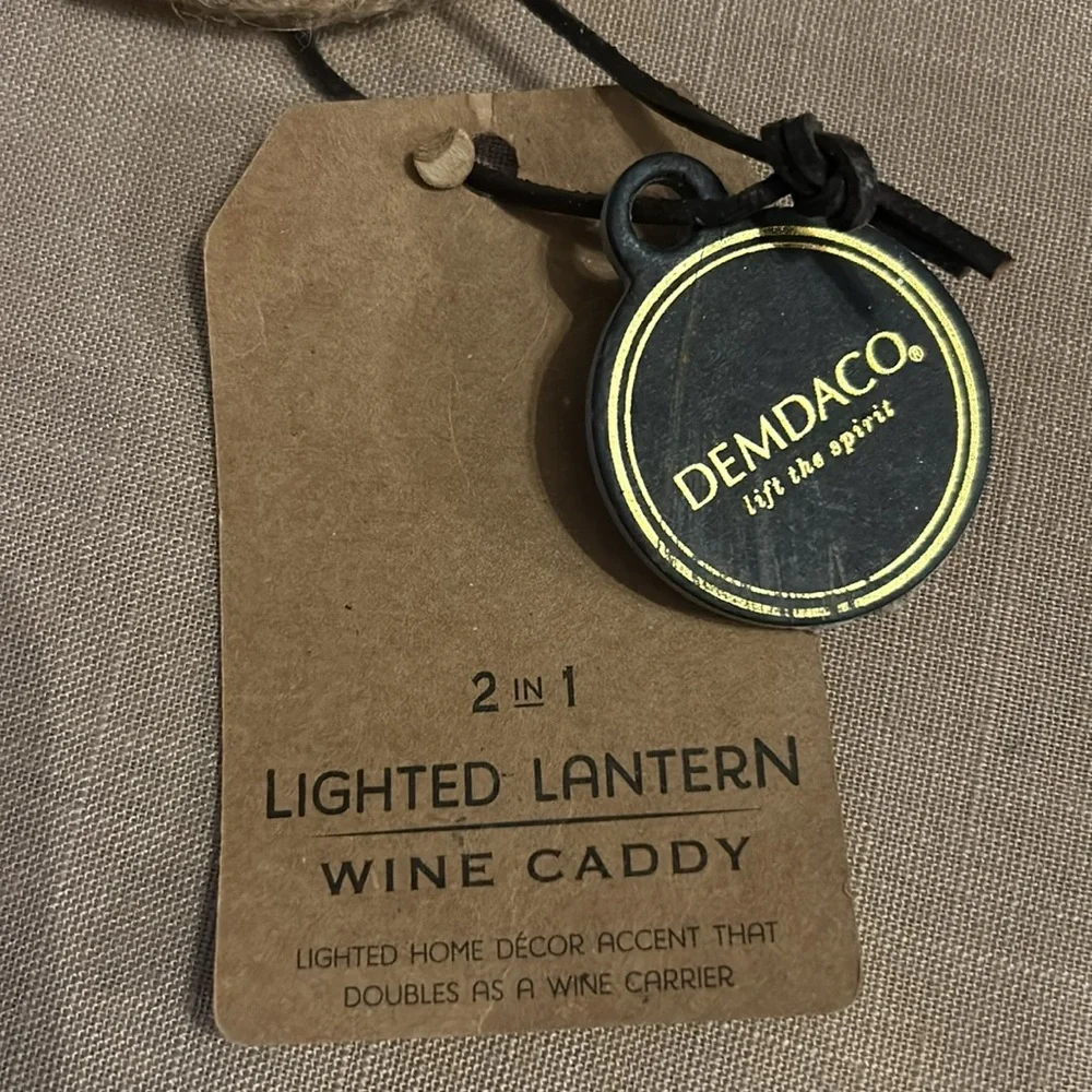 NWT Demdaco lantern/wine caddy